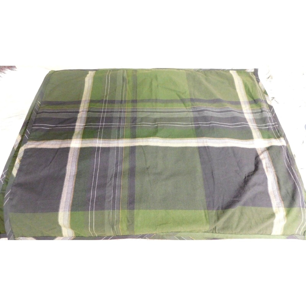 Set 2 Woolrich Standard Size Green‎  Plaid Cotton  Flannel  Pillow Shams